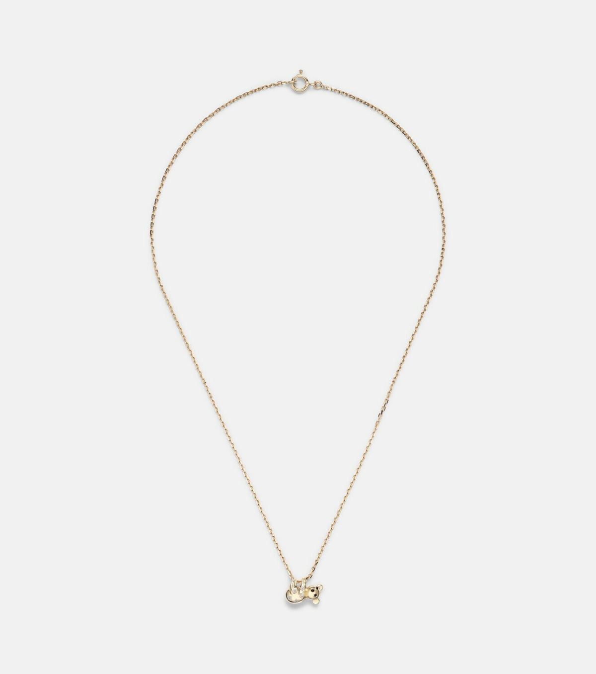 Yvonne Léon Koala 18kt gold necklace with diamonds and enamel
