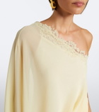 De La Vali Elia one-shoulder georgette top