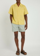 Sunspel Striped Cotton-blend Swim Shorts Green