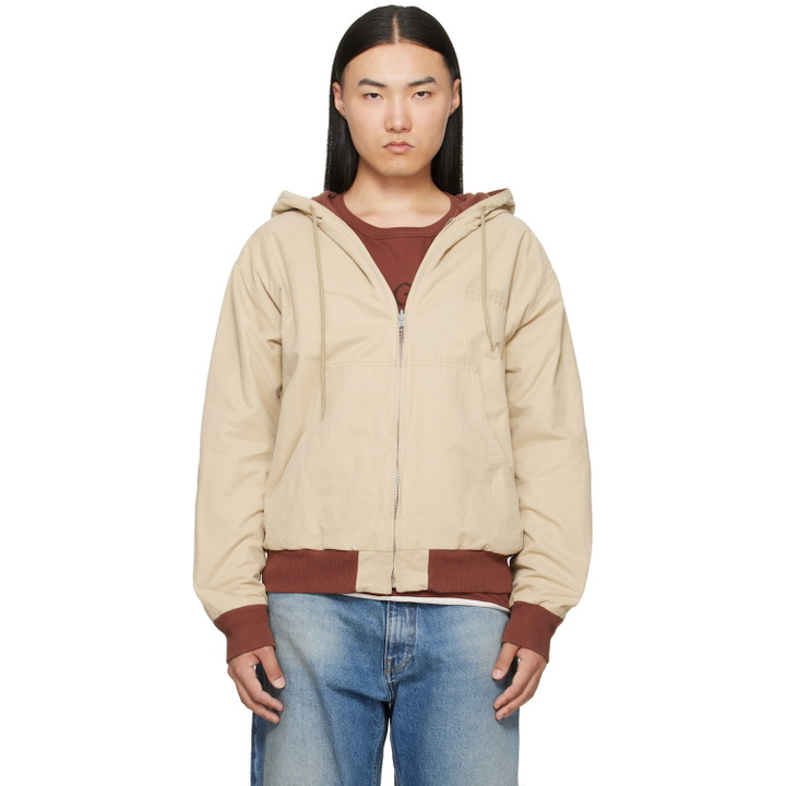 Photo: MM6 Maison Margiela Beige Hooded Reversible Jacket