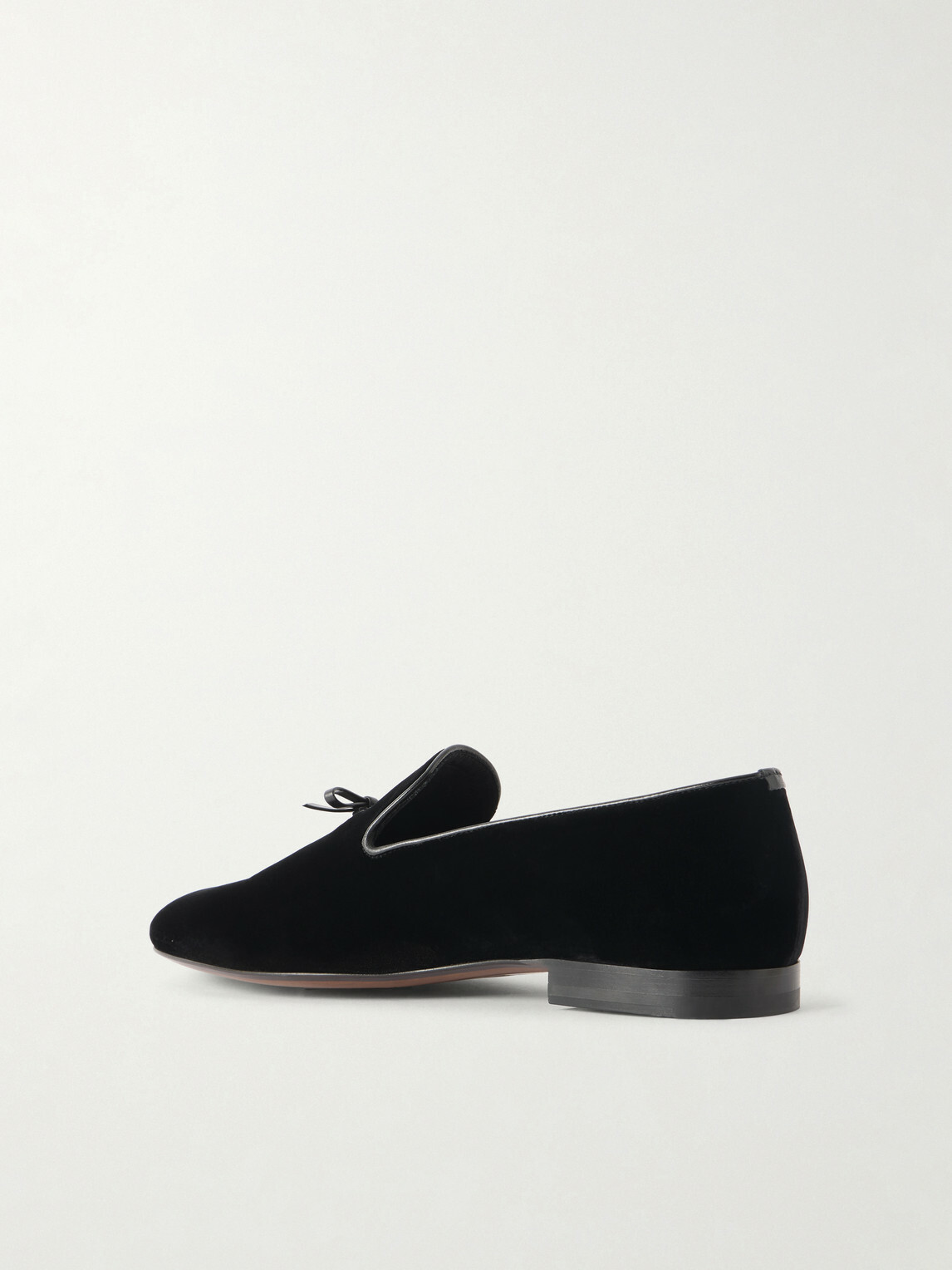 TOM FORD - Scott Bow-Detailed Velvet Loafers - Black