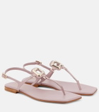Roger Vivier Viv' By The Sea leather thong sandals