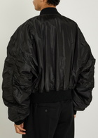 Rick Owens Secchia Silk Bomber Jacket Black