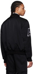 1017 ALYX 9SM Black Embroidered Bomber Jacket