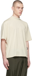 AMOMENTO Off-White High Neck T-Shirt