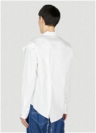 Sulvam - Open Collar Shirt in White