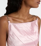 Sportmax Carta pleated satin minidress