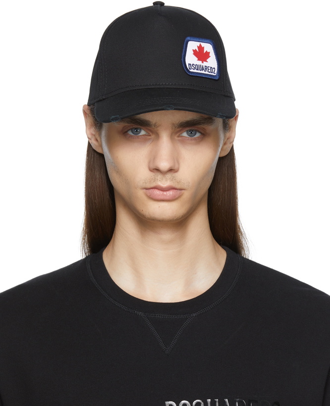 Photo: Dsquared2 Black Leaf Logo Cap