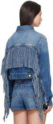 Moschino Blue Fringed Denim jacket