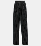 Alex Perry Embellished velvet straight pants
