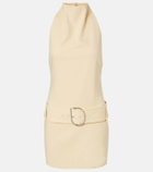SIR Sabina belted halterneck minidress