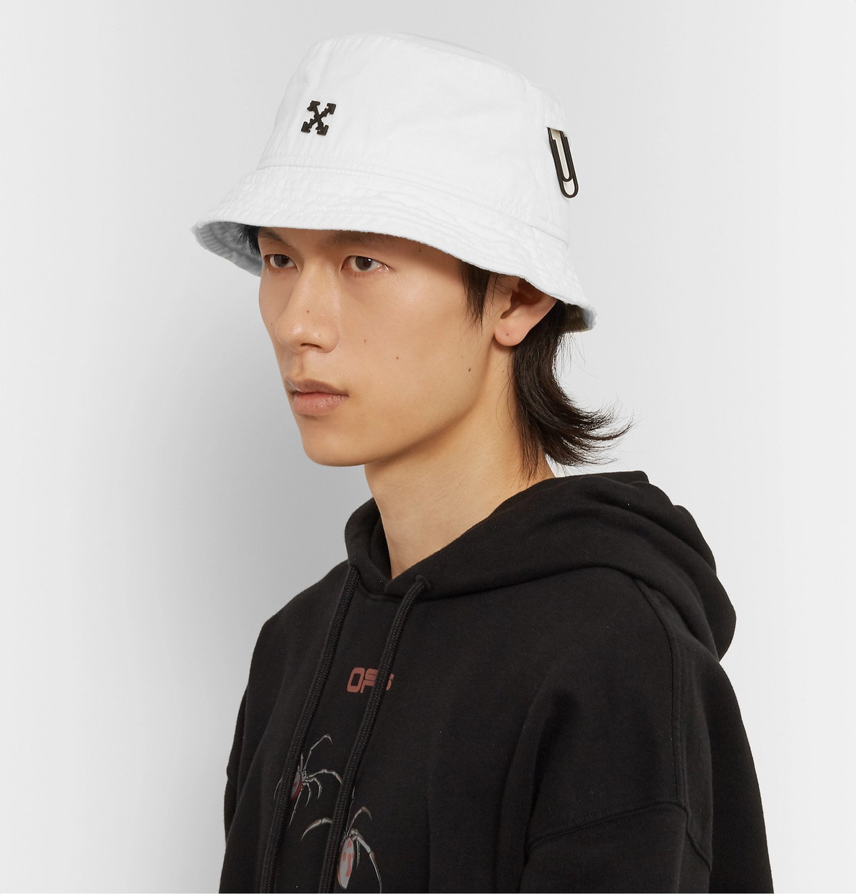 Off-White - Logo-Embellished Cotton-Twill Bucket Hat - White Off-White