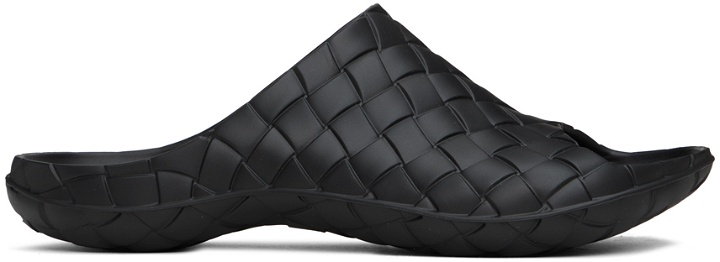 Photo: Bottega Veneta Black Intrecciato Sandals