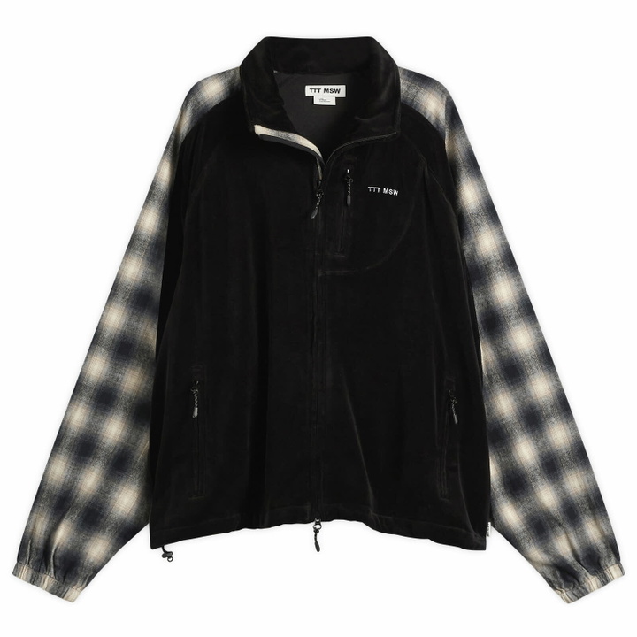 Photo: TTT MSW Men's Velour Track Jacket in Black