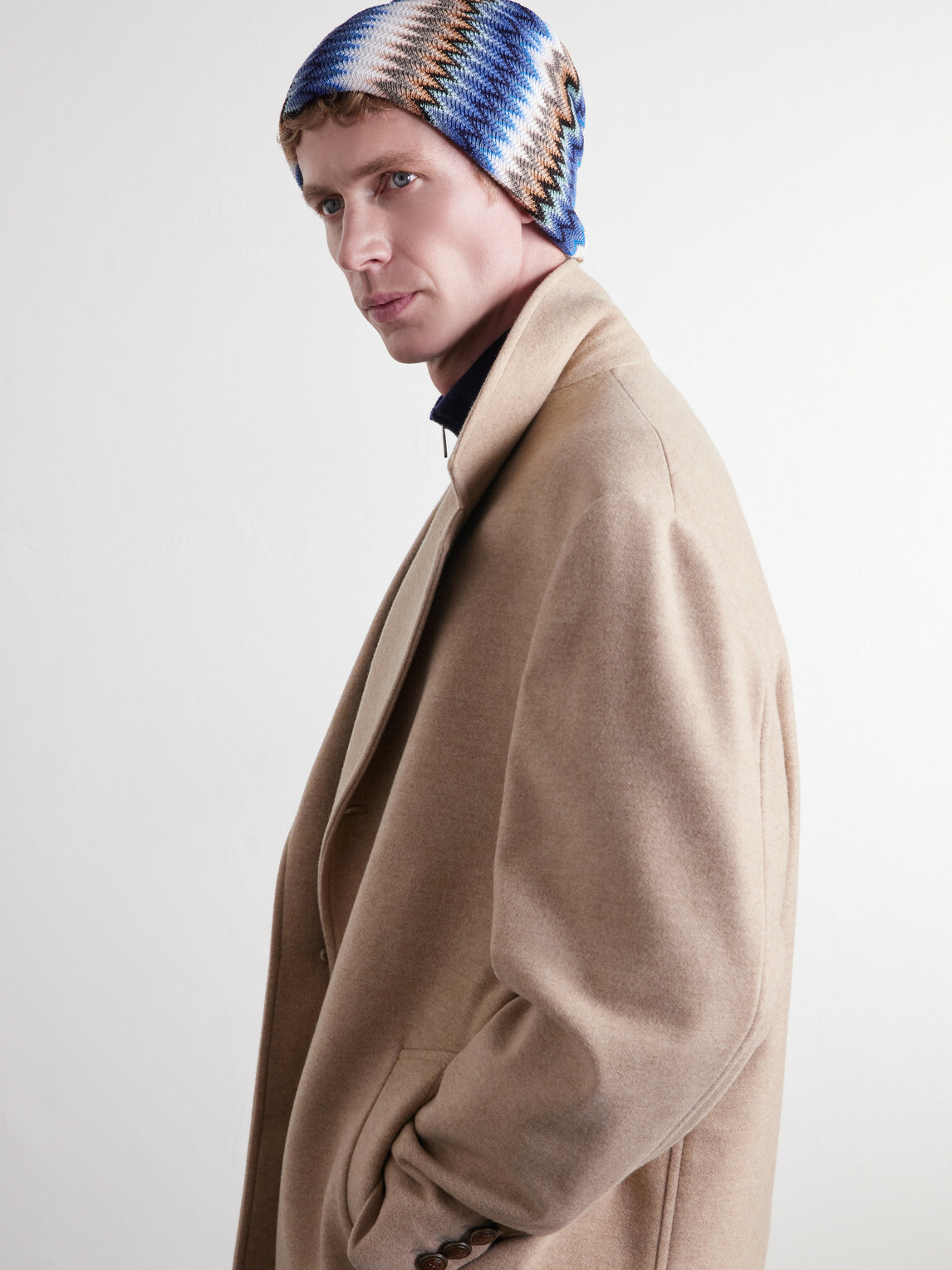 Missoni - Striped Crochet-Knit Wool-Blend Beanie - Blue