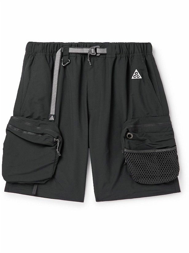 Photo: Nike - ACG Snowgrass Wide-Leg Belted Nylon Cargo Shorts - Gray