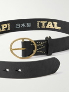 KAPITAL - 3.5cm Oiled-Leather Belt