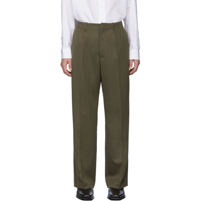 Photo: Our Legacy Brown Wool Borrowed Chino Trousers