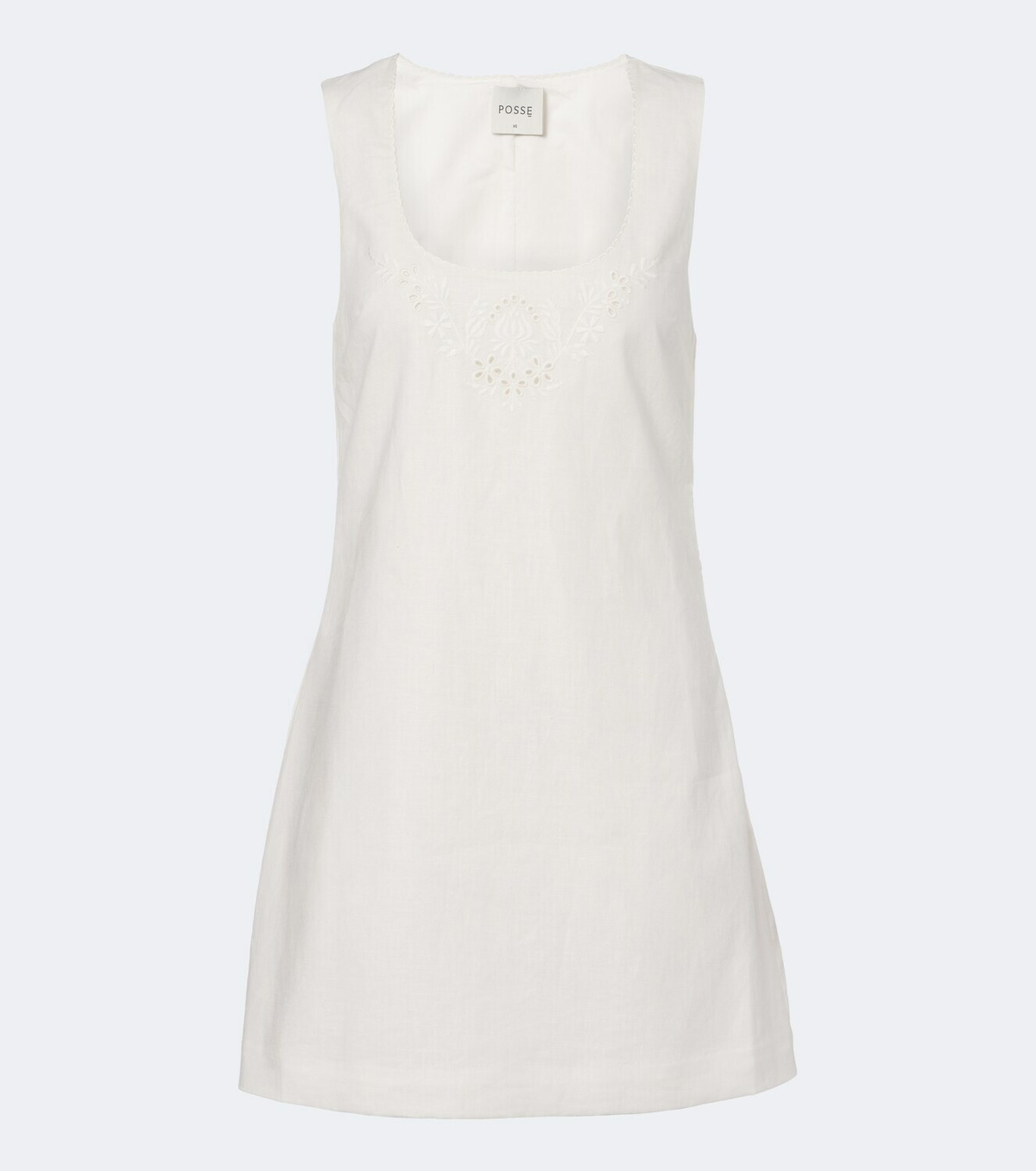 Posse Odette ramie and cotton minidress