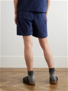 Oliver Spencer - House Straight-Leg Cotton-Blend Terry Drawstring Shorts - Blue