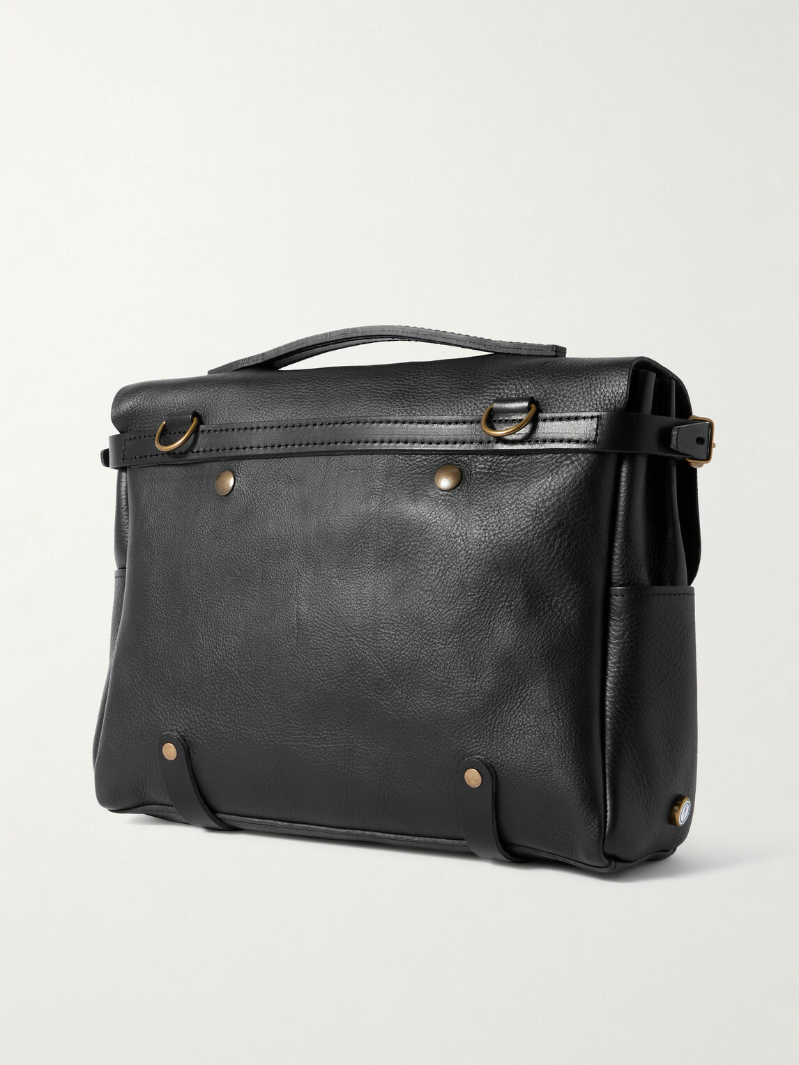 Bleu de Chauffe - Éclair Full-Grain Leather Messenger Bag - Black
