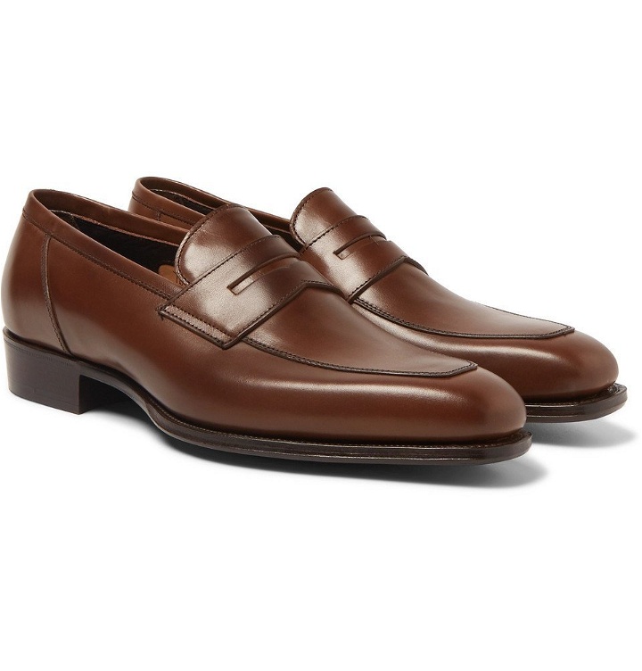 Photo: Kingsman - George Cleverley Newport Leather Penny Loafers - Dark brown