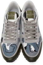 Valentino Garavani Grey Camo Rockrunner Sneakers