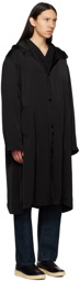 Jil Sander Black Hooded Coat