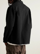 John Elliott - Hemi Frayed Cotton-Canvas Shirt - Black