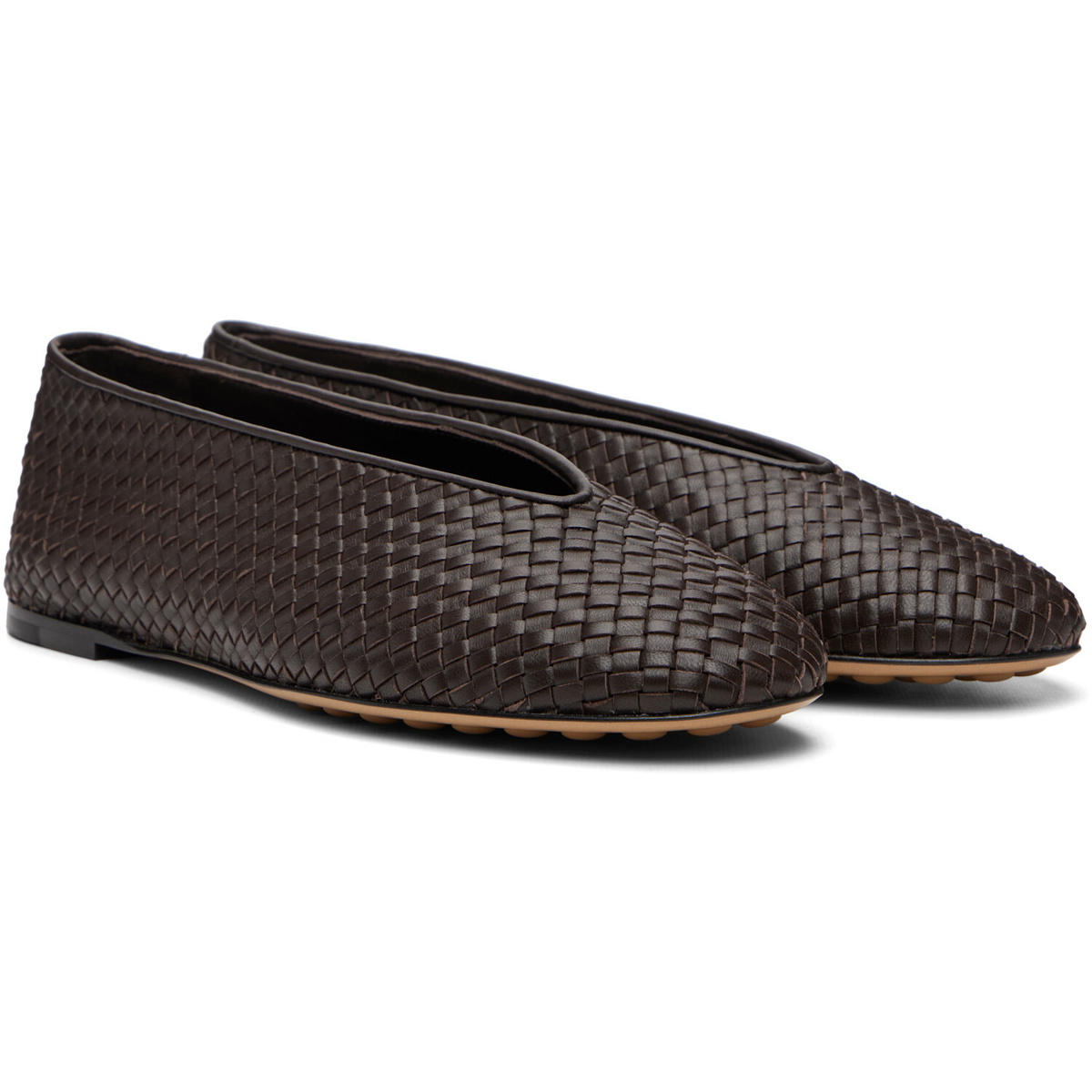 Bottega Veneta Brown Rosa Ballerina Flats