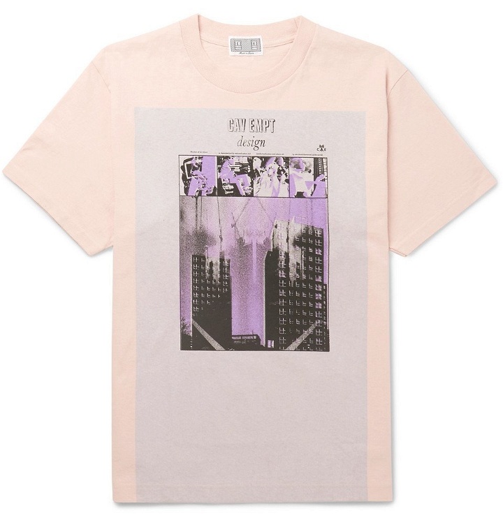 Photo: Cav Empt - Printed Cotton-Jersey T-Shirt - Men - Pink