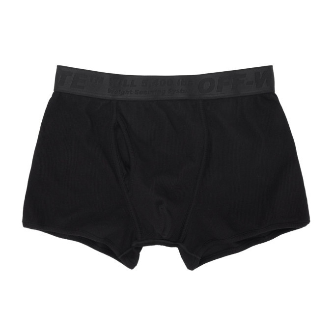 Photo: Off-White Three-Pack Black Stretch Boxers