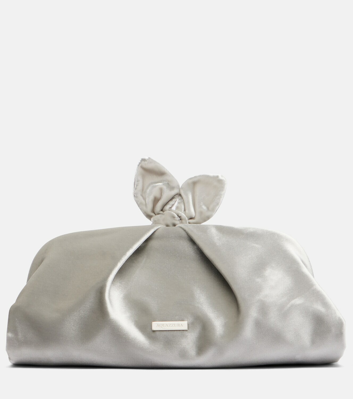 Aquazzura Bow Tie Small velvet clutch