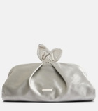 Aquazzura Bow Tie Small velvet clutch