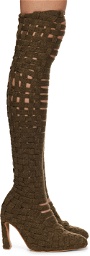 Isa Boulder Khaki Bandage Boots