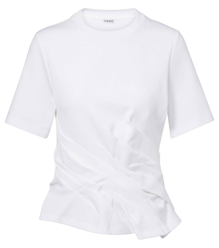 Photo: Loewe Draped cotton-blend T-shirt