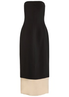 Esse Studios Issia Panelled Strapless Woven Midi Dress Black