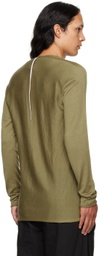 Label Under Construction Green Arched Crewneck Sweater