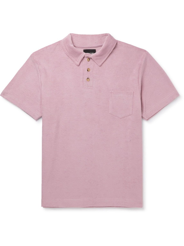 Photo: Howlin' - Mr Fantasy Cotton-Blend Terry Polo Shirt - Pink