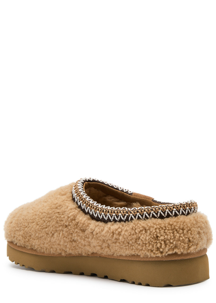 Ugg Tasman Maxi Curly Shearling Flatform Slippers Tan Ugg