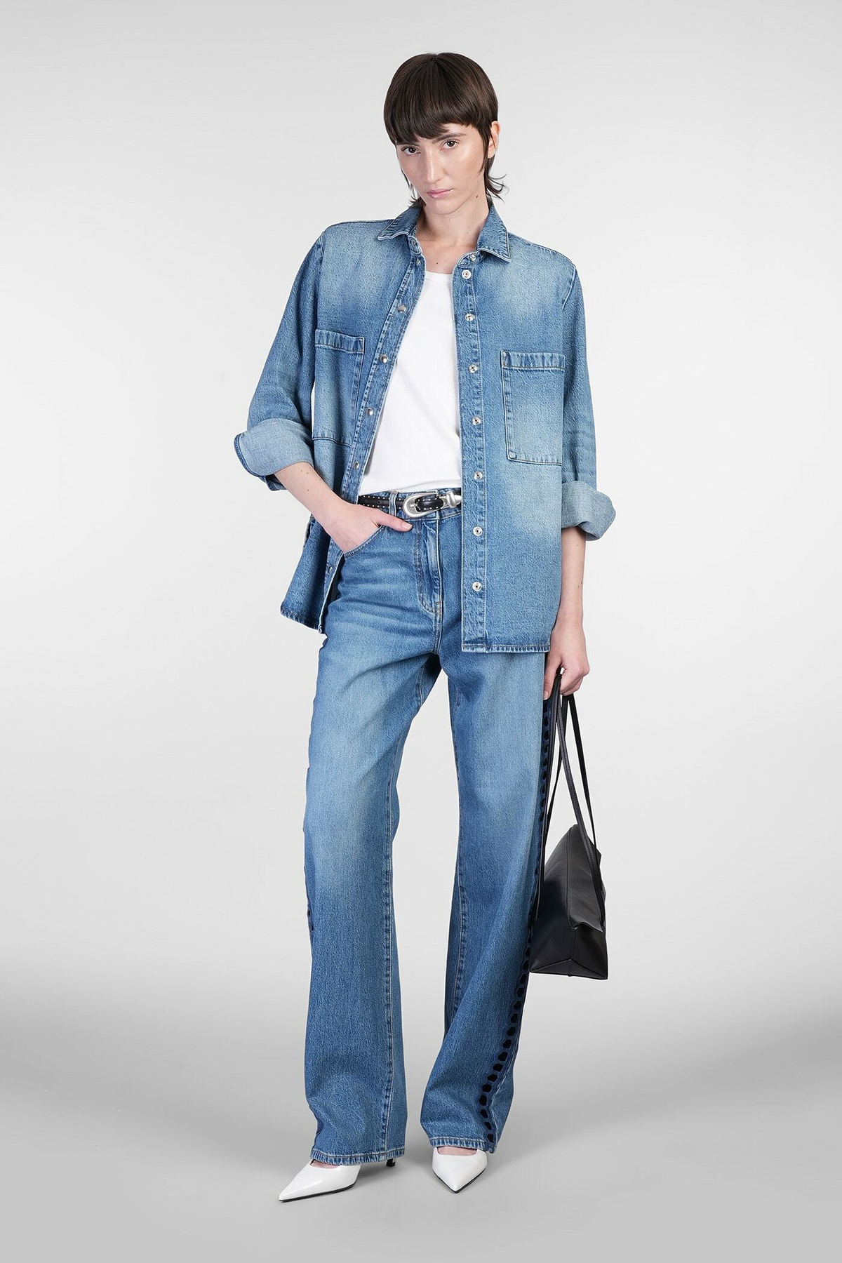 【送料&関税込】IRO Lydie Denim Jackets In Blue Cotton IRO Lydie Denim Jackets In Blue Cotton Iro