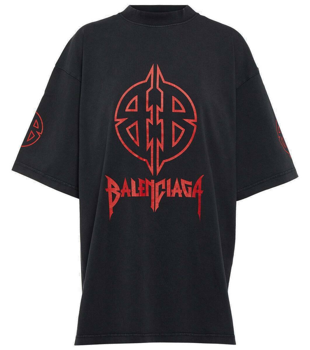 【関税＆送料込み】Balenciaga T-Shirt Over Painted In Vinta Balenciaga Painted Vintage Oversize T-Shirt in Black | Lyst