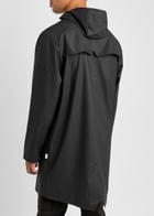 Rains Long Matte Rubberised Raincoat Black