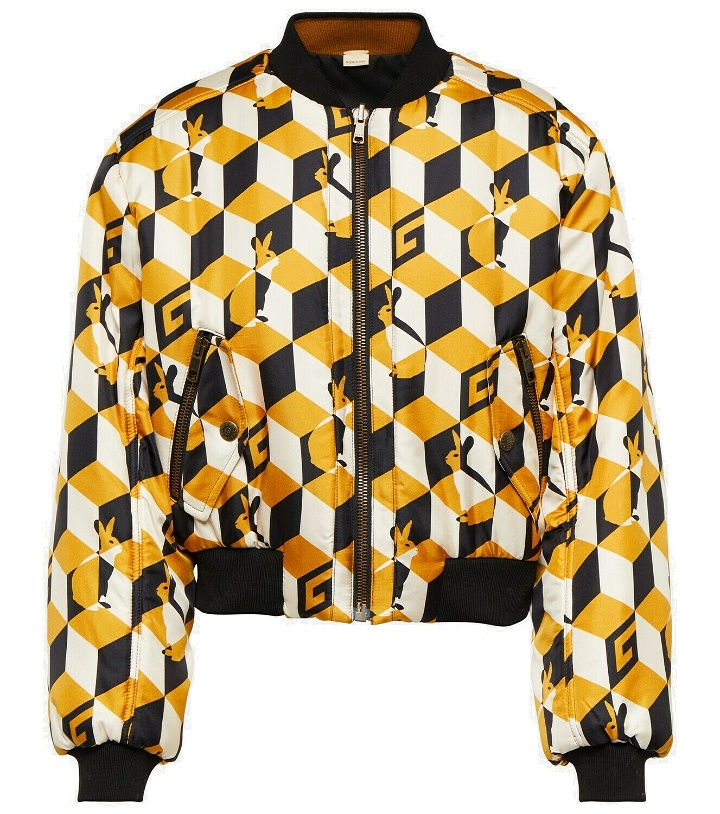 Photo: Gucci - Reversible printed silk bomber jacket