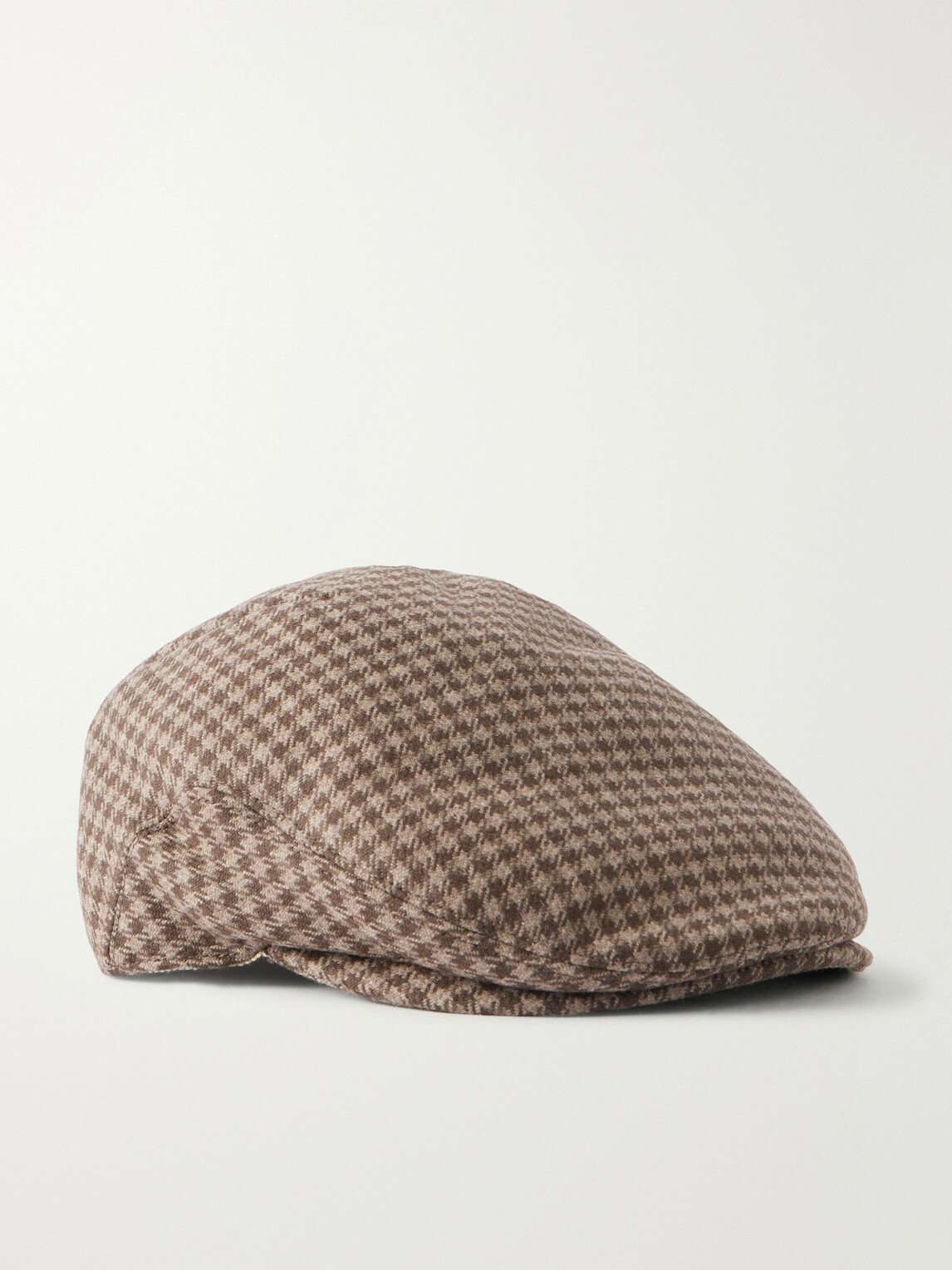 Purdey - Litton Checked Wool and Cashmere-Blend Tweed Hat - Brown