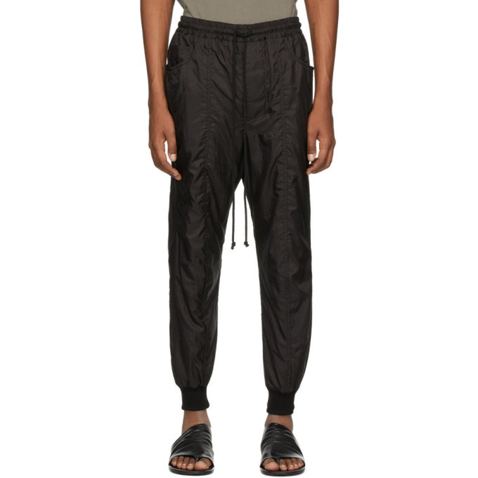 Photo: Song for the Mute Black Taffeta Track Pants