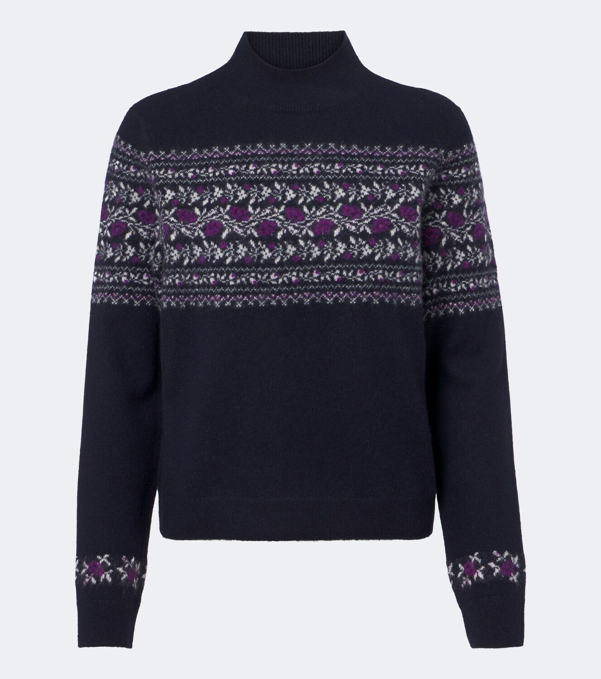 Vince Fair Isle floral cashmere sweater