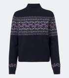 Vince Fair Isle floral cashmere sweater