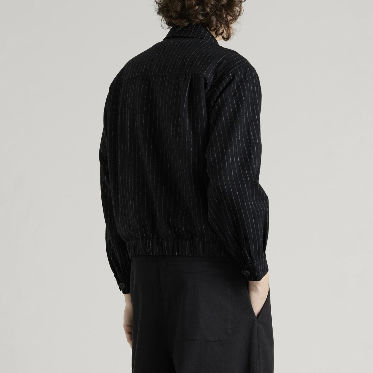Gander Men's Peninne Shirt in Black Pinstripe