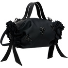 Simone Rocha Black Mini Double Ribbon Rosette Top Handle Bag